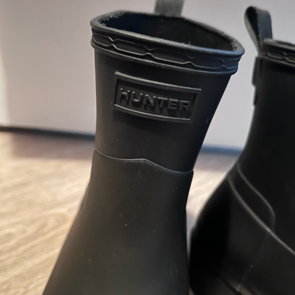 Hunter Black Rubber Rain Boots